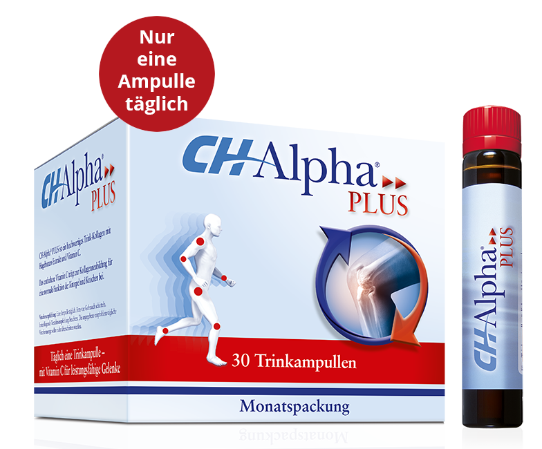 Produktverpackung CH-Alpha PLUS mit Ampulle